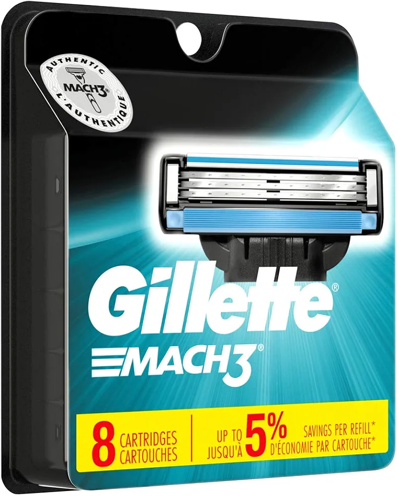 Gillette Mach3 Replacement 8 Cartridges