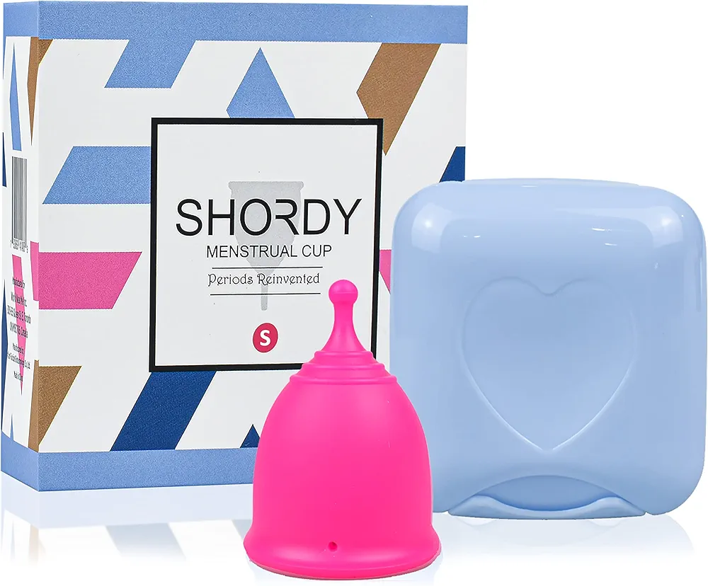 SHORDY Menstrual Cup, Single Pack (Small) with Box, Soft & Flexible, Copa Menstrual Kit for Women | Up to 12 Hours of Comfort, Eco-Friendly & Safer Alternative to Pads & Tampons (Pink)