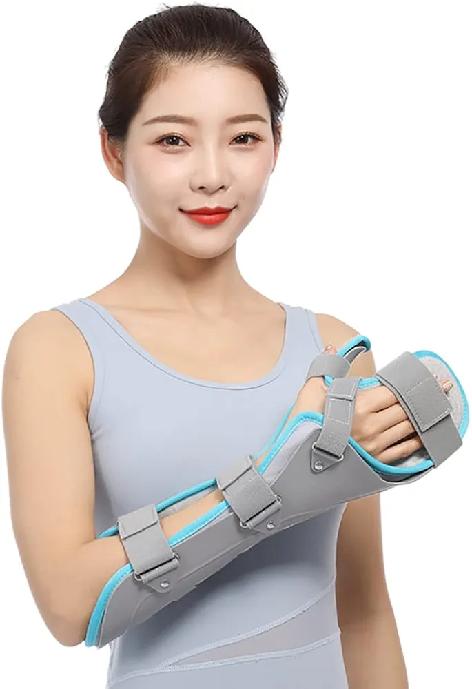 Adjustable Wrist Support Orthotics, Hand Fracture Fixed Strap, 360 Degree Protection, Hook and Loop Fastener Design, Hollow Hard Shell Splint, for Sprain Carpal Tunnel, Joint Pain Relief