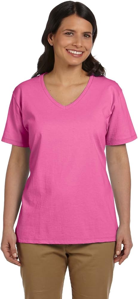 Hanes Women's Relaxed Fit ComfortSoft V-Neck T-Shirt