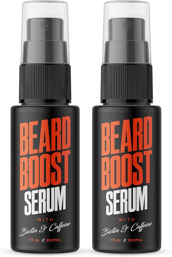 Wild Willies Beard Growth Serum (2-Pack) - Natural Beard Care with Biotin & Caffeine for Healthier, Thicker & Fuller-Looking Mustache - Daily Grooming Routine Nourishes & Hydrates Mens Facial Hair