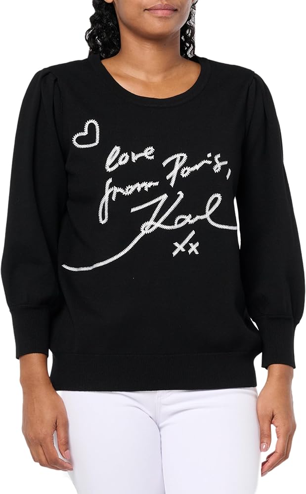 KARL LAGERFELD Women's from Paris Love Karl Sweater