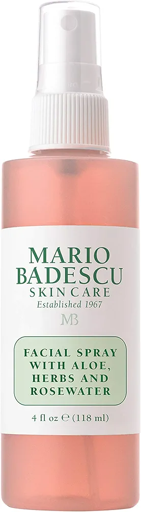 Mario Badescu Facial Spray with Aloe, Herbs and Rose Water for All Skin Types, Face Mist that Hydrates, Rejuvenates & Clarifies