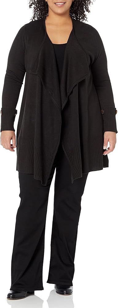 Avenue Women's Plus Size Cardi Big Buttn Cuff