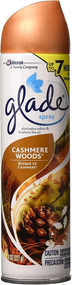 Glade Cashmere Woods Air Freshener Aerosol, 8 Ounce - 12 per case.