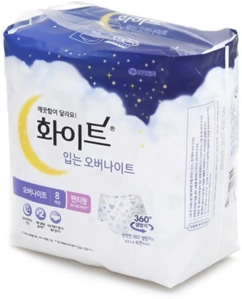 [Yuhan Kimberly] Korean White Wearable Overnight - Ggulzam Pad (8 Count - Ggulzam Pad)