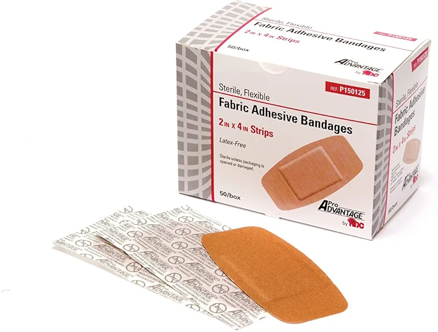 TM80759 P150125 Flexible Large Adhesive Bandages 2" x 4" (Pack of 50)