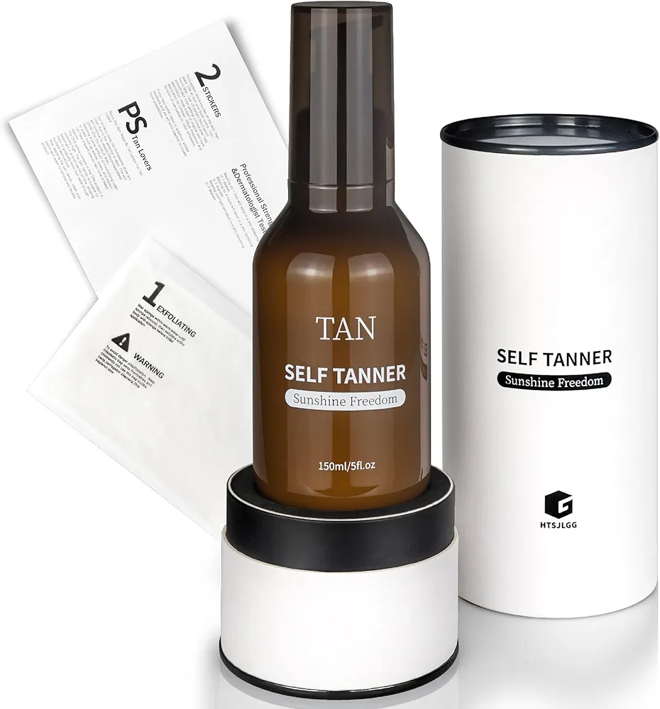 Self Tanner Sunshine Freedom Kit | Lotion for Body, Natural & Organic Ingredients Quick Tan for Bronzer Glow, Vegan, 5 Fl.Oz