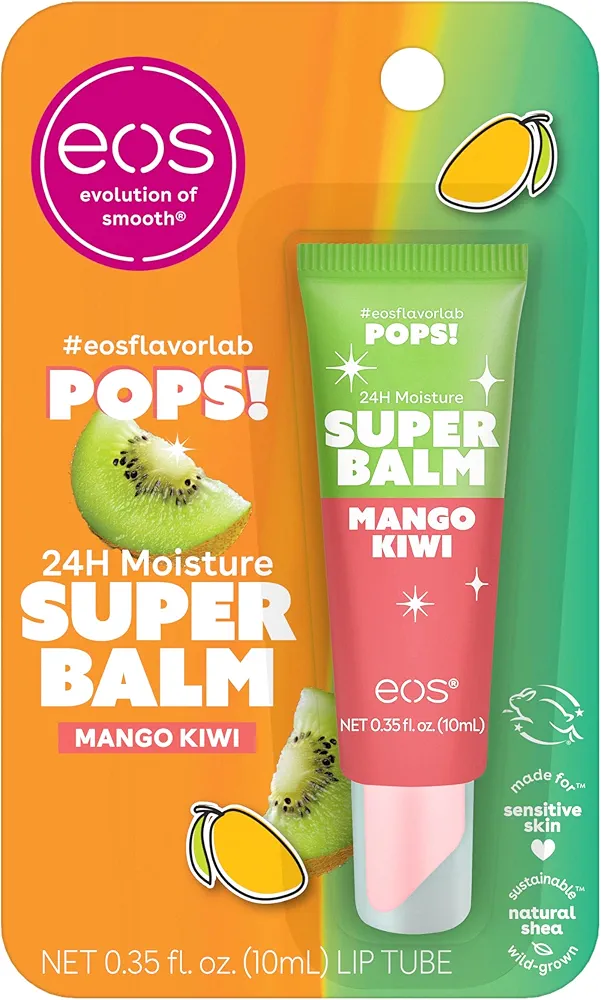 eos 24H Moisture Super Balm- Mango Kiwi, Limited-Edition Lip Mask, Lip Butter, 0.35 fl oz