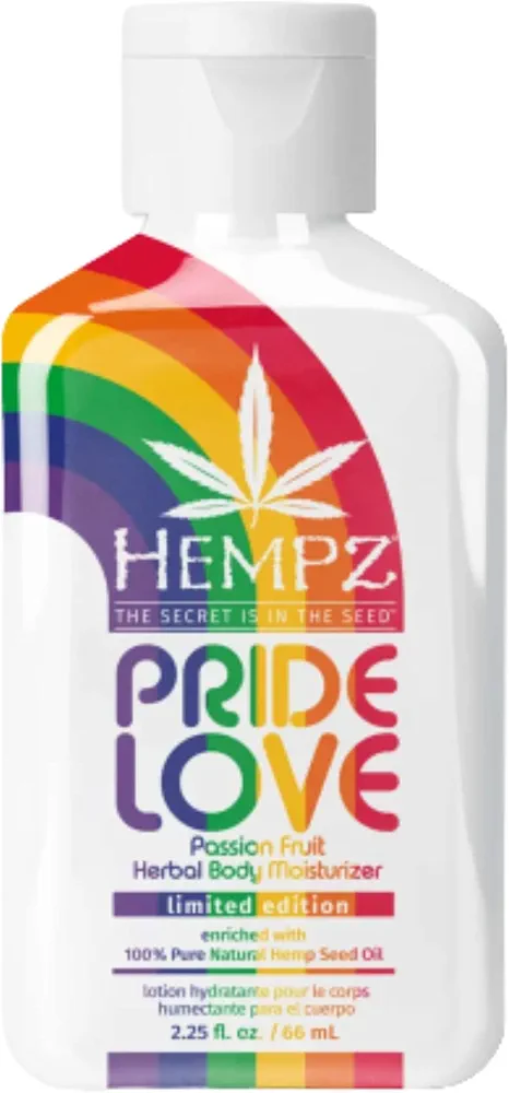 Hempz Body Lotion - Passion Fruit Pride Love Limited Edition Daily Moisturizing Cream, Shea Butter, Aloe, Lavender Extract Body Moisturizer - Skin Care Products, Hemp Seed Oil - Travel Size