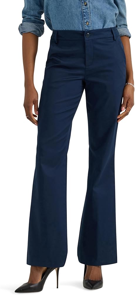 Lee Women's Wrinkle Free Mid Rise Bootcut Pant