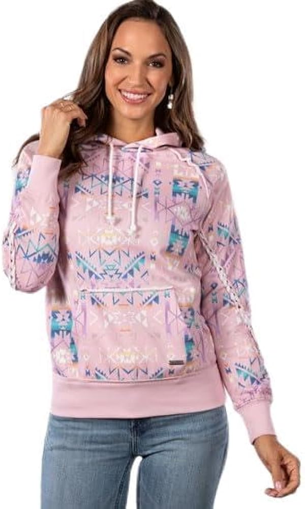 HOOEY Pink Aztec Hoodie