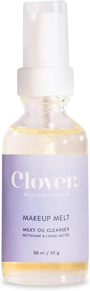 Clover Makeup Melt Milky Cleansing Oil | Gentle Makeup Removal, Skin-Friendly Formula and Residue-Free Rinse | Cruelty-Free & Vegan Face Oil