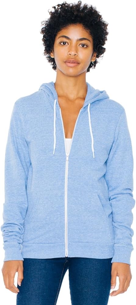 American Apparel TRT497 Unisex Triblend Hoodie Tri Blue Xs