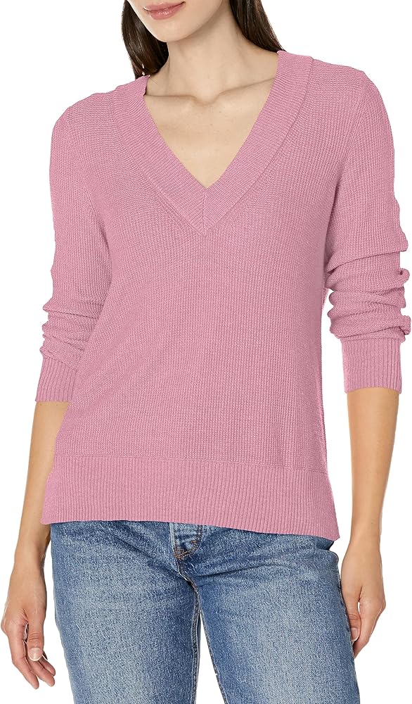 NIC+ZOE Women's Waffle Stitch V-Neck Sweater