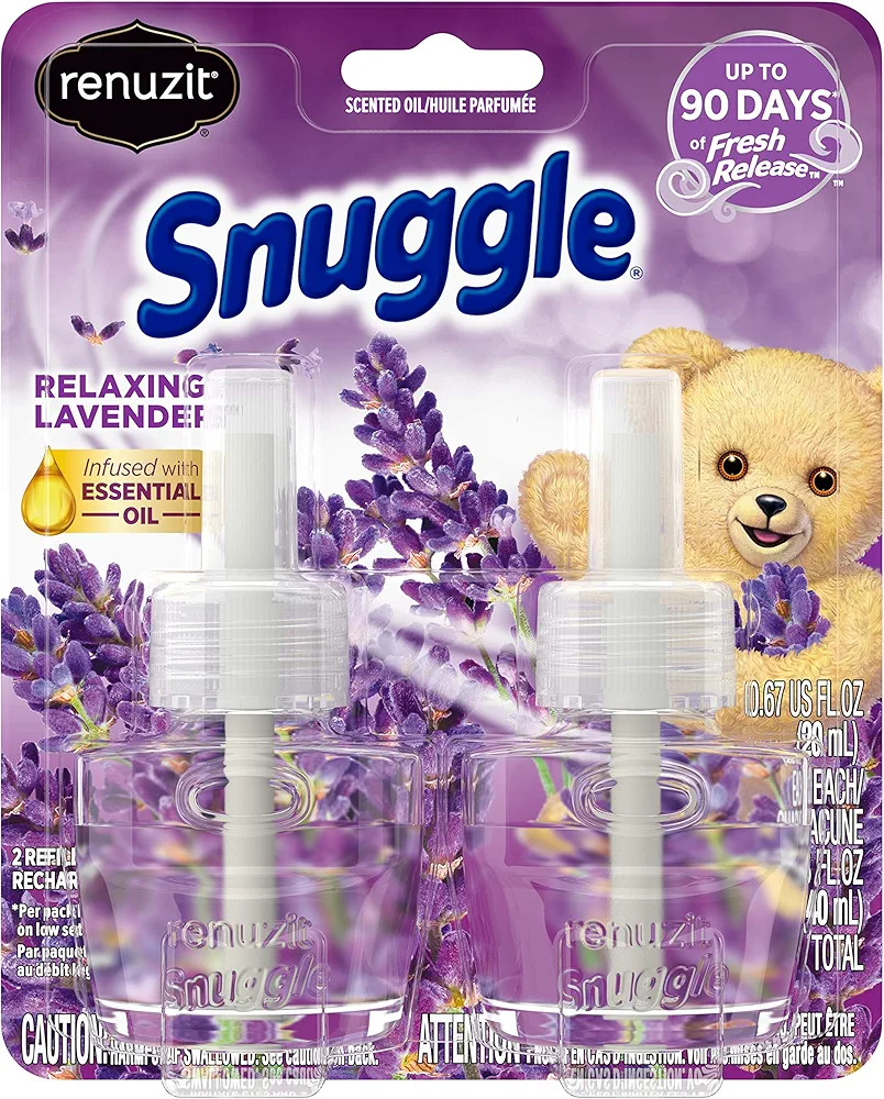 Renuzit Snuggle Scented Oil Refill for Plugin Air Fresheners, Relaxing Lavender, 2 Count (Pack of 1)