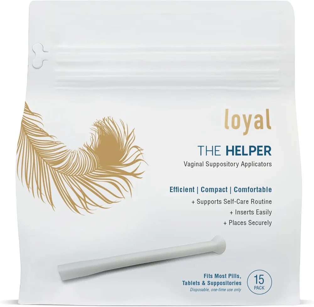 Loyal The Helper Vaginal Suppository Applicators | Efficient | Compact | Comfortable | Fits Most Brands, Pills, Tablets and Boric Acid Suppositories (15-Pack)