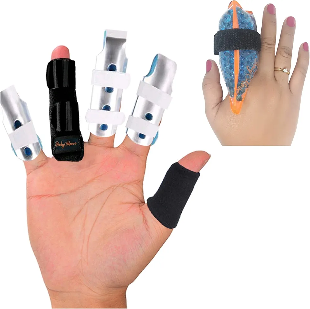 BodyMoves Finger splints plus finger hot and cold gel packs