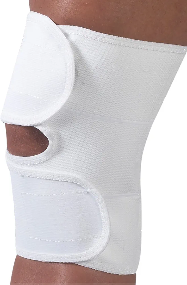 Knee Support with Stays, White, Medium