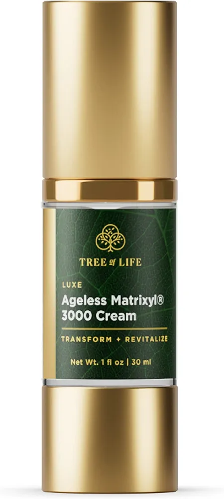 Tree of Life Moisturizer, Matrixyl 3000 Face Cream w/Peptide - Reduces Fine Lines, Forehead Wrinkles & Firms Skin - Dermatologist-Tested for Dry Sensitive Skin - Non-Greasy Facial Skin Care - 1 Fl Oz