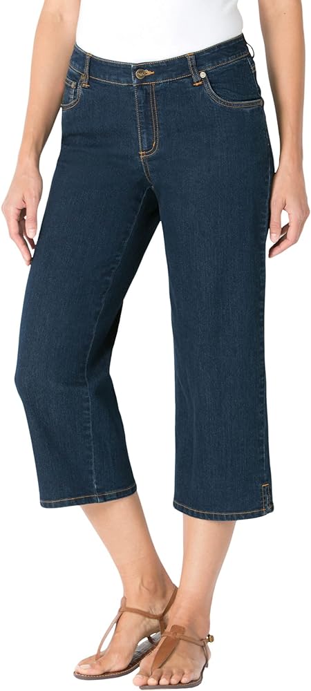 Woman Within Women's Plus Size Capri Stretch Jean