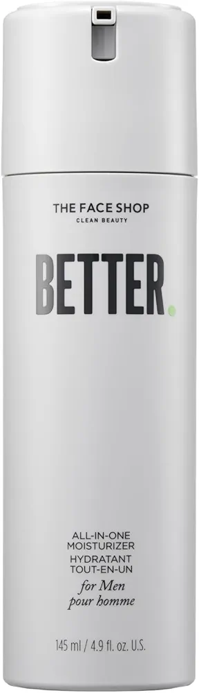 THE FACE SHOP Better All-in-one Men Daily Face Moisturizer, Aftershave with Hyaluronic Acid & Niacinamide, Lightweight, Non-sticky Formula, Hydrates & Soothes Post-Shave Irritation, Korean Skin Care