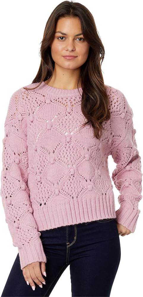 Lucky Brand Women's Open Stitch Pullover Sweater