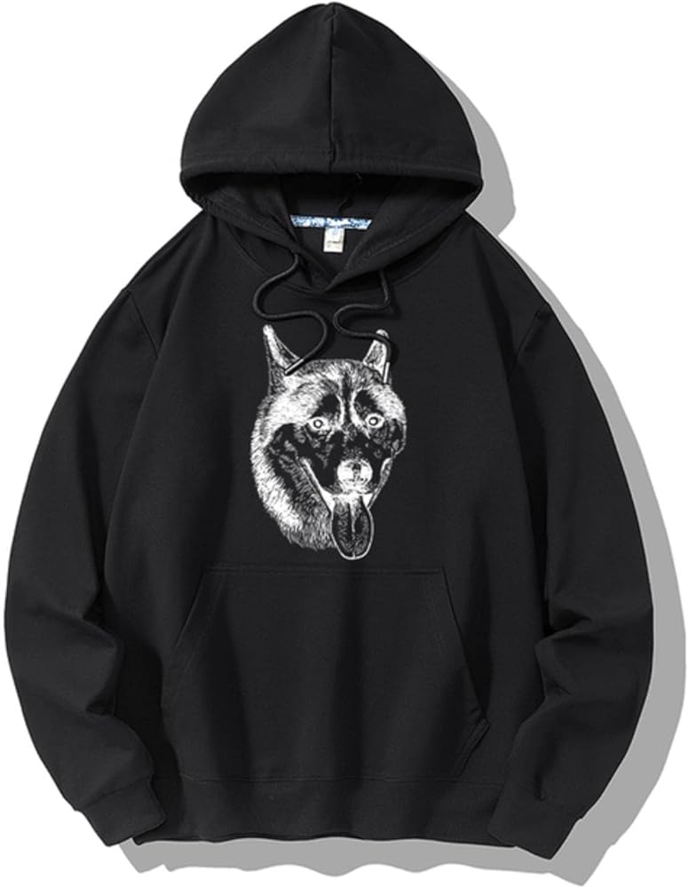 Dog Print Hoodies Men/Women Fashion Hooded Long Sleeve Sweatshirt