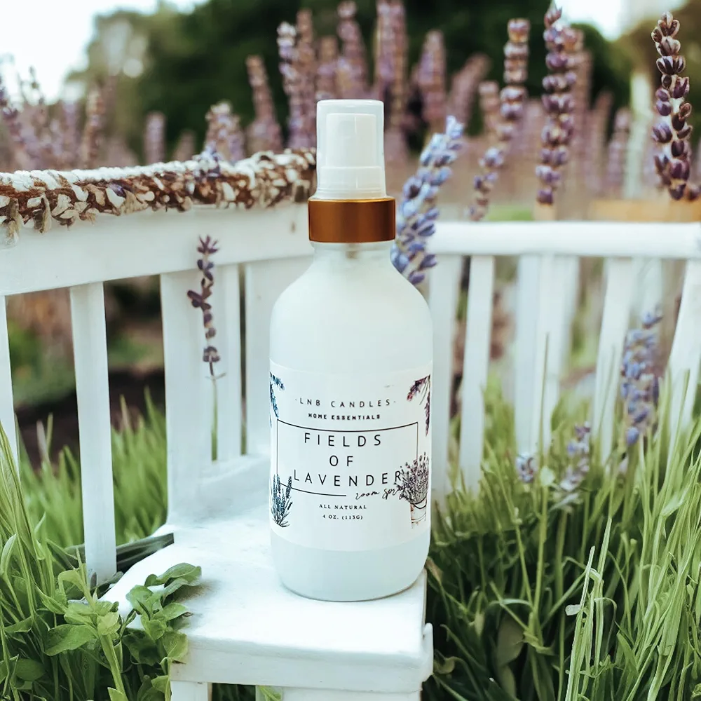 Lavender Scent Natural Room Linen Spray Clean Ingredients Made In USA Vegan Air Freshener Interior Long Lasting Floral Flowers. Pet Friendly