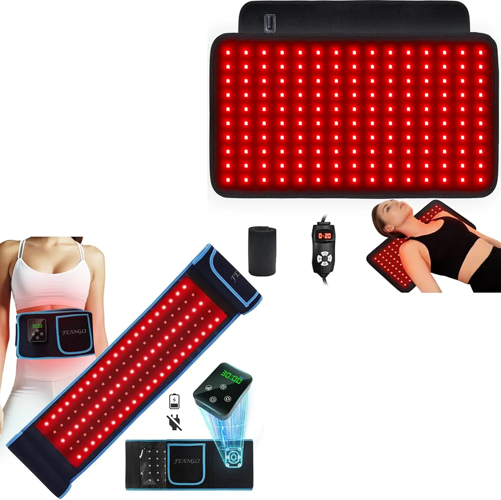 Cordless Red Light Therapy Wireless Belt, Larger Size Red Light Therapy Pad for Body Pain Relief for Muscle Repair, Decrease Inflammation, Speed Healing LED 660nm&850nm with Timer