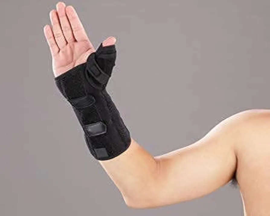 Wrist/Thumb Brace (Left) for Sprains, Post Surgical Immobilization, Post Fracture Casting, Carpal Tunnel (Left)