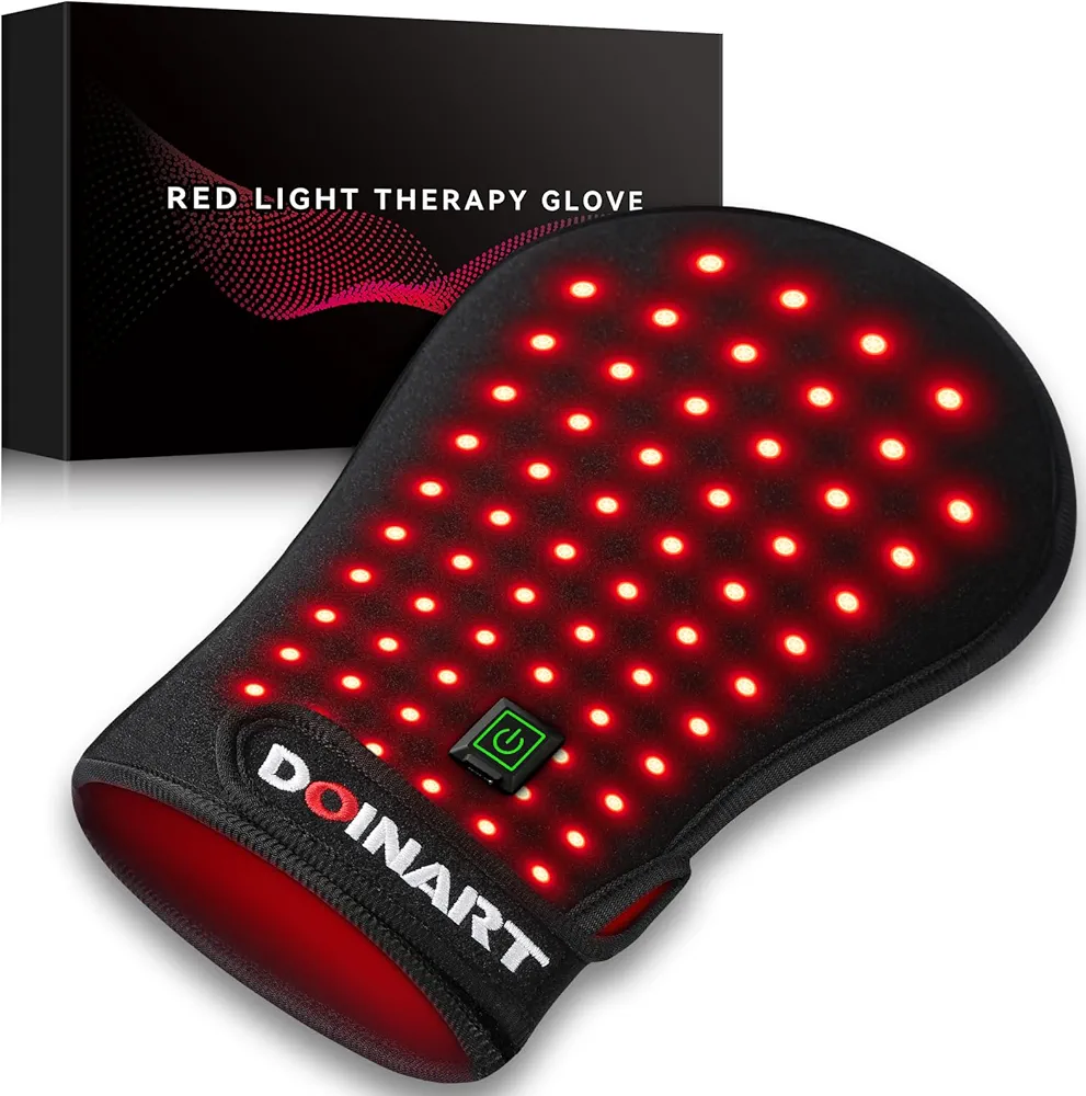 Red Light Therapy Device for Hands, Near Infrared Light Therapy Glove, for Hand Stiffness - Red Light Therapy at Home.