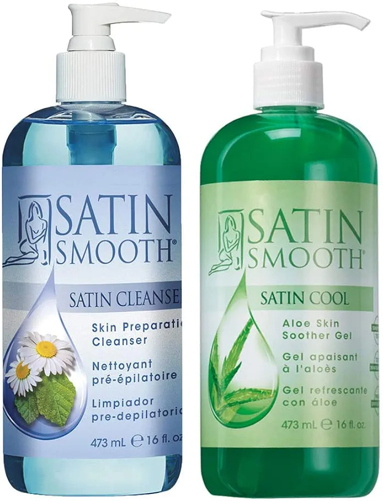 SATIN COOL Smooth Cleanser & Cool Aloe Vera Gel 16 oz / 473 ml Each