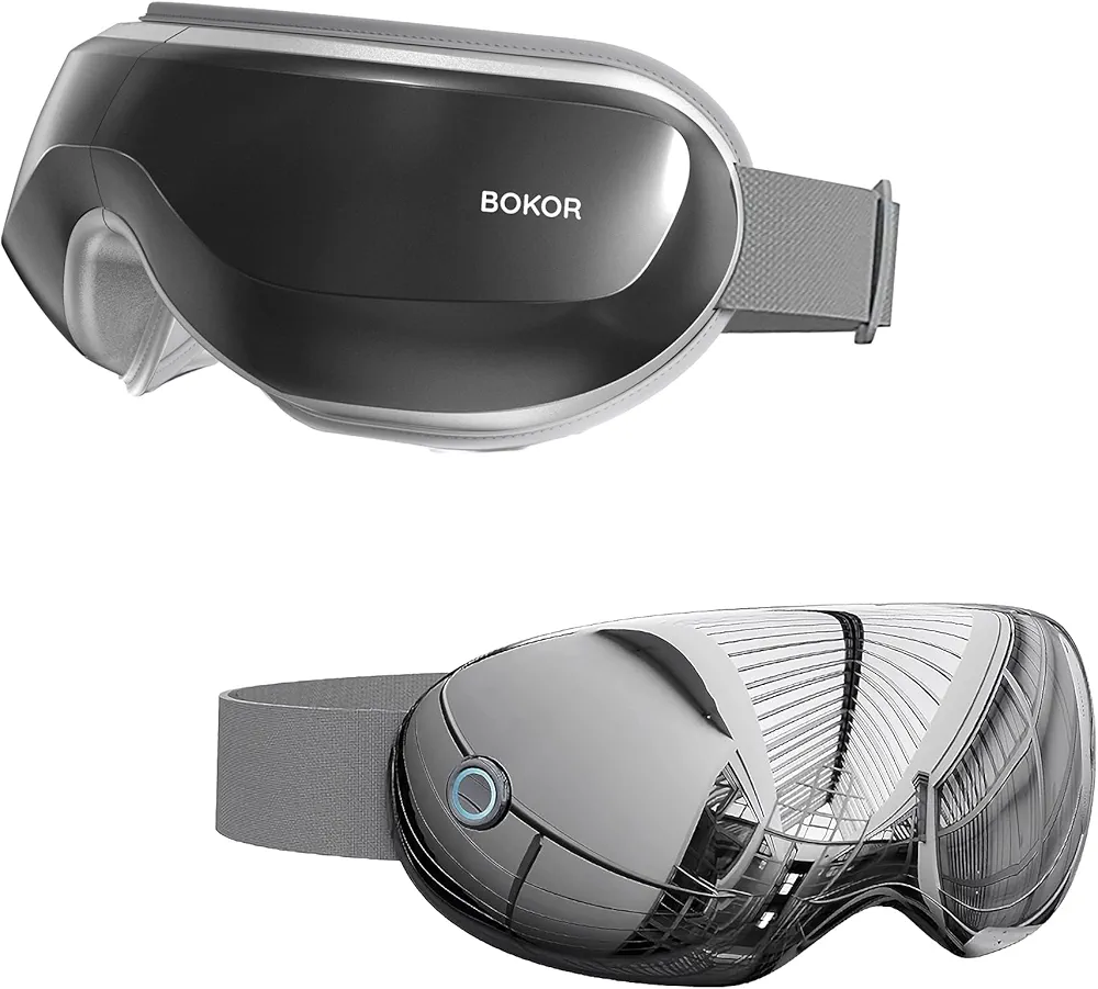 BOKOR Vision X and Vision 5 Eye Massager with Heat - FSA/HSA Eligible Eye Mask, Heated Eye Mask for Migraine