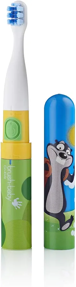 Brush-Baby Go-Kidz Electric Travel Toothbrush for Ages 3+ Years - Mikey