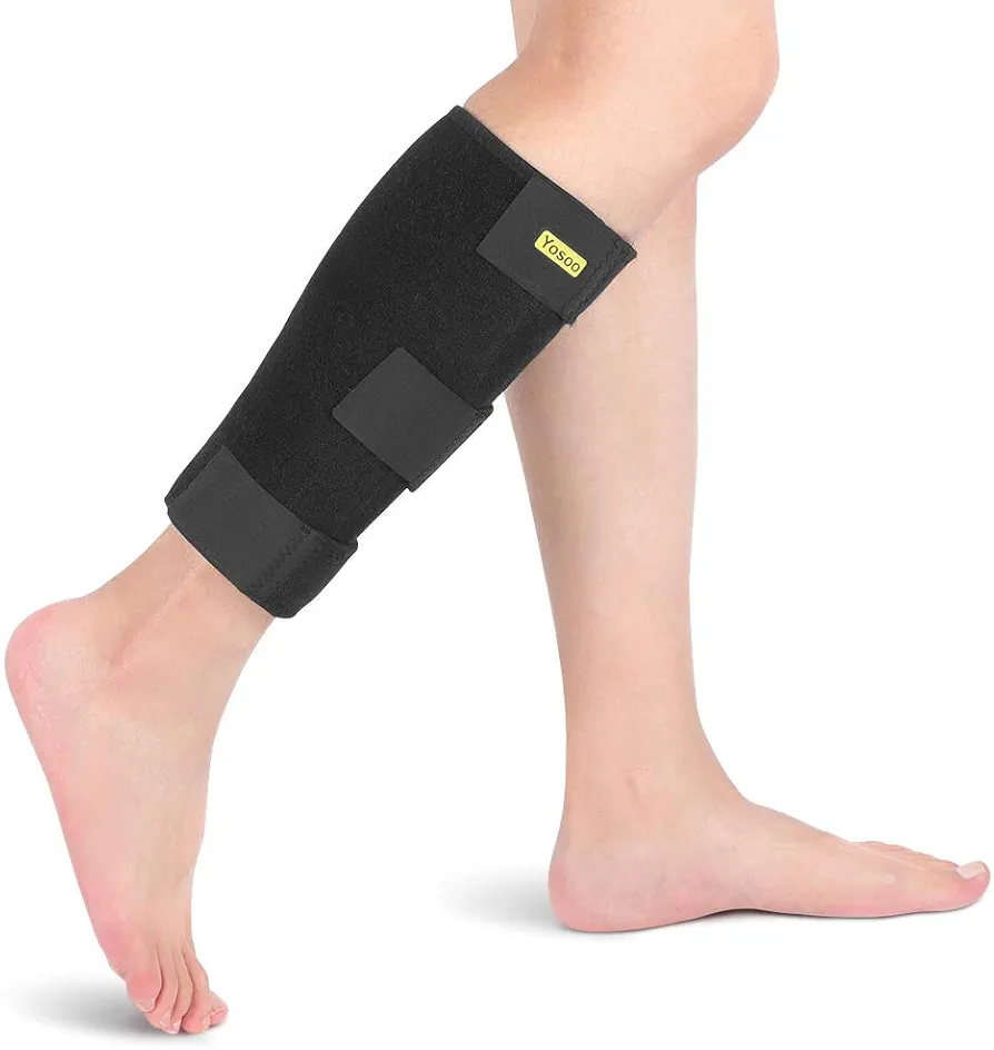 Calf Support, Calf Compression Sleeve Shin Splint Calf Brace for Relieving Calf Pain, Muscle Pain, Torn Calves, Swelling, Sprains Recovery, Unisex, Single