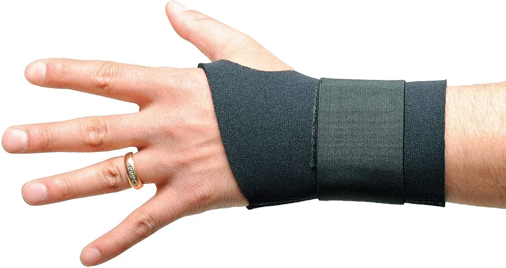 Single Strap Wrist Support, Neoprene Material, Black, XL