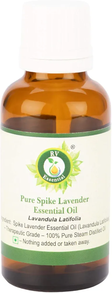 Spike Lavender Essential Oil | Lavandula Latifolia | Spike Lavender Oil | Lavender Spike Oil | for Painting | 100% Pure Natural | Steam Distilled | Therapeutic Grade | 5ml | 0.169oz by R V Essential