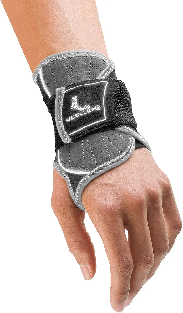 MUELLER Sports Medicine Hg80 Premium Wrist Brace, For Men and Women, Black/Gray