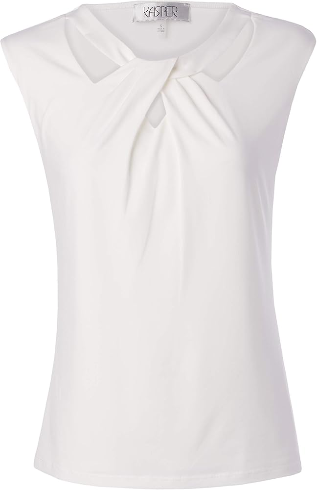 Kasper Women's Cap Sleeve Criss-Cross Solid Ity