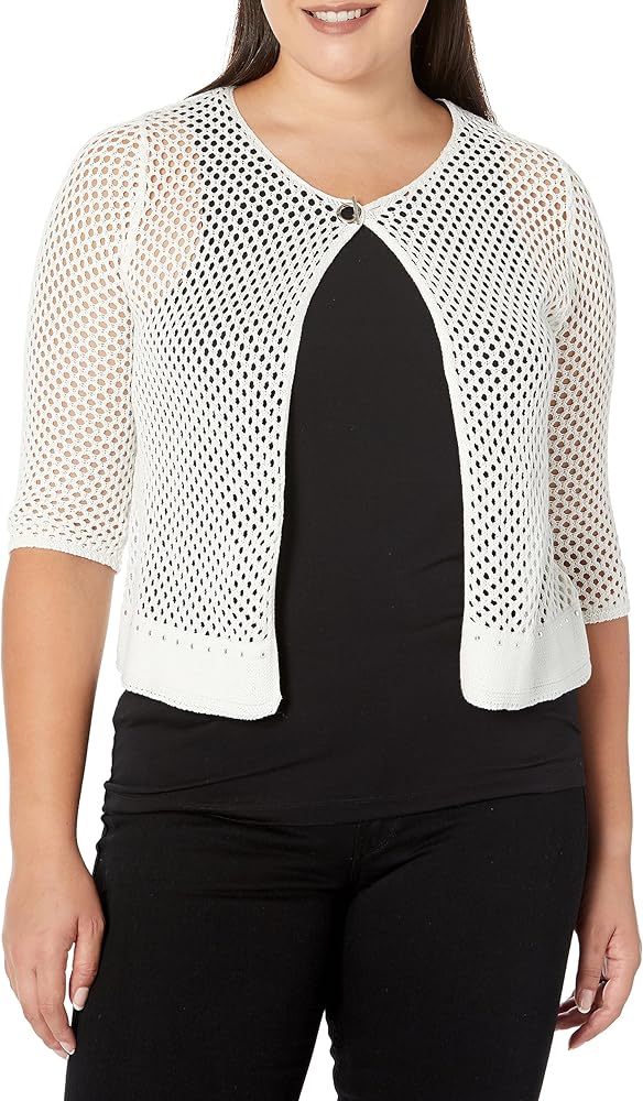 Avenue Women's Plus Size Cardi Escape Crochet