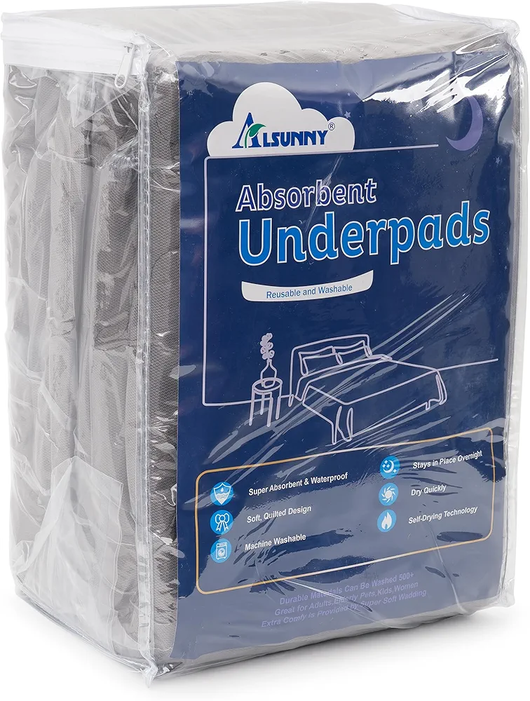 Waterproof Pad for Bed 36x36 Inch (4pack),Bed Protectors for Incontinence ,Chuck Pads Washable,Waterproof Pad Washable Underpads for Adults,Bed Wetting Pads for Adult,Kids,Toddlers,Pet