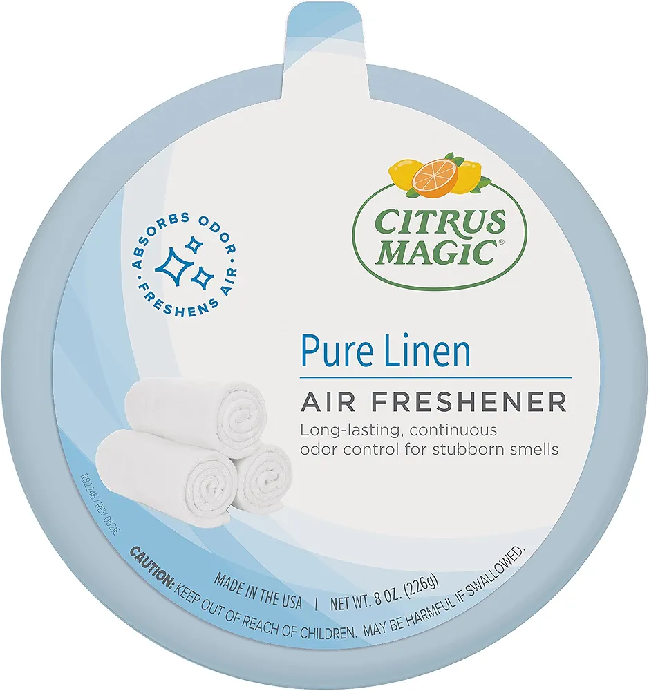 Citrus Magic Odor Absorbing Solid Air Freshener, Pure Linen, 8-Ounce, Pack of 1