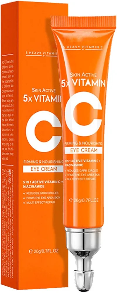 Eye Cream For Dark Circles, Vitamin C Eye Cream For Dark Circles, Puffiness and Bag, Anti Aging Eye Cream Firming Skin, Reduces Fine Lines, Moisturizing Eye Cream for Dry Skin around Eyes