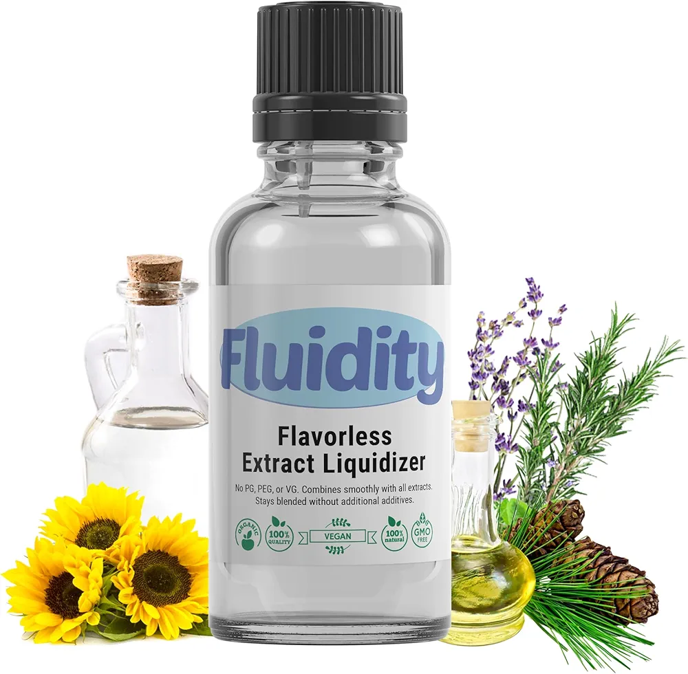 Fluidity Flavorless Extract Concentrate Liquidizer for Waxes, Oils, and Shatters - 100% Pure Organic Vegan Diluent (10 mL)