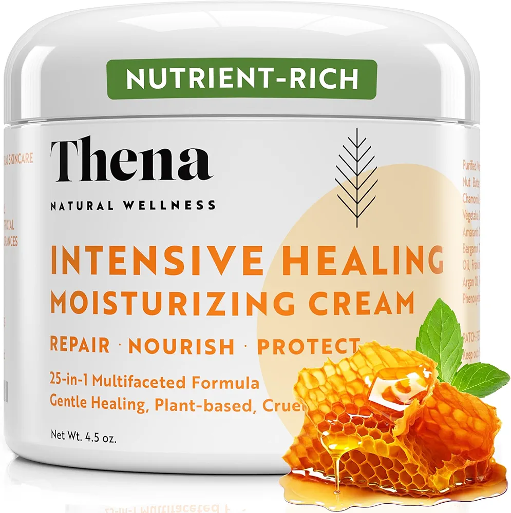 25-in-1 Healing Moisturizing Cream Dry Irritated Itchy Skin Relief - Soothes Nourishes Body Scalp Hands, Natural Moisturizer for Eczema Psoriasis Dermatitis, Adults Kids