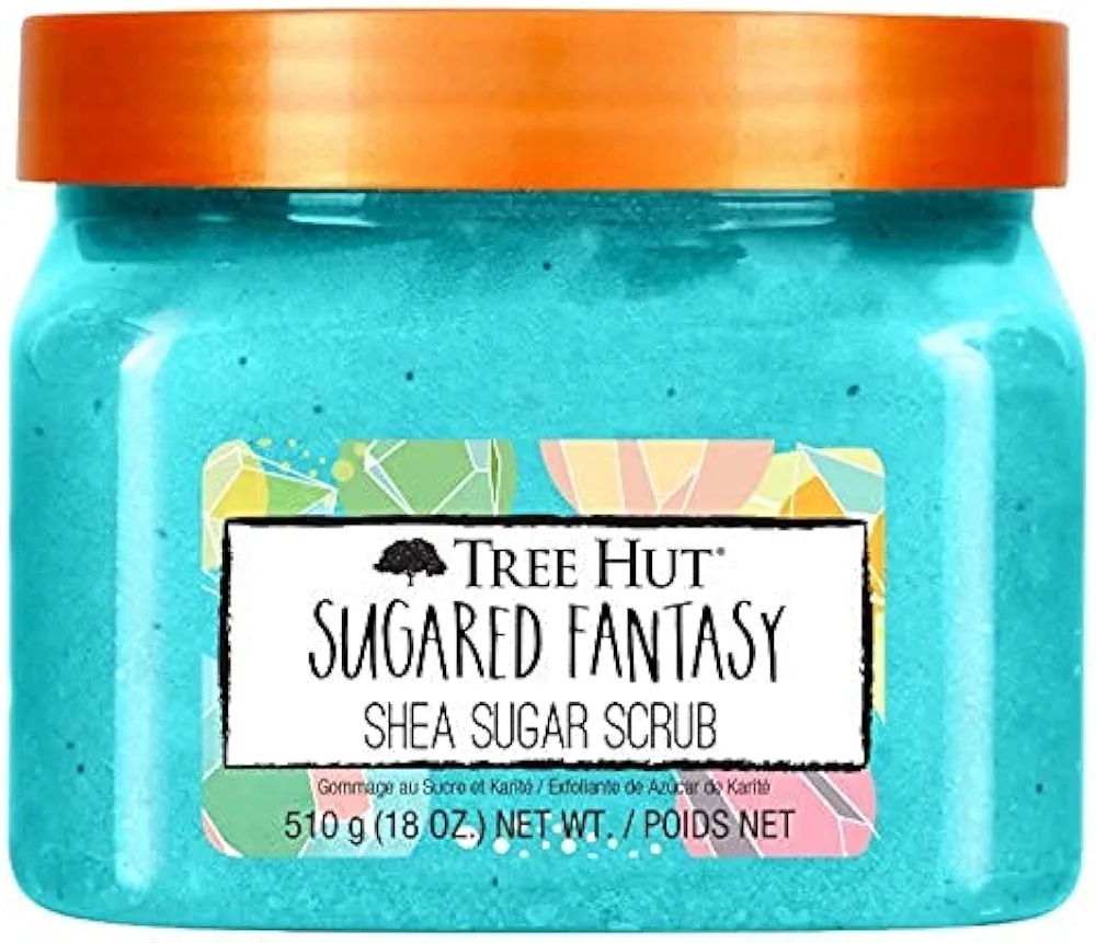 Tree Hut Sugared Fantasy Shea Sugar Scrub 18 Oz, Ultra Hydrating and Exfoliating Scrub for Nourishing Essential Body Care