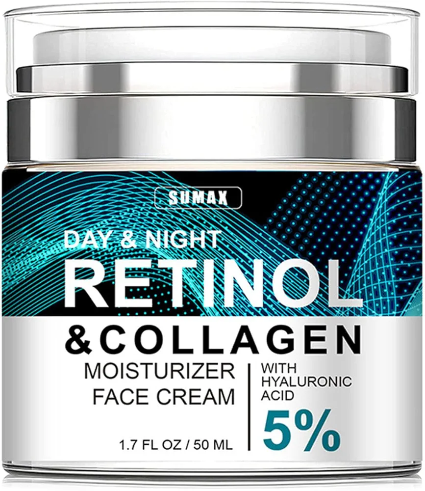 Advanced Retinol Collagen Cream for Face with 5% Hyaluronic Acid Anti-Aging Cream Anti-Wrinkle Reduce Fine Lines Lifting and Firming Cream 24-Hour Facial Care Suitable For All Skin Types