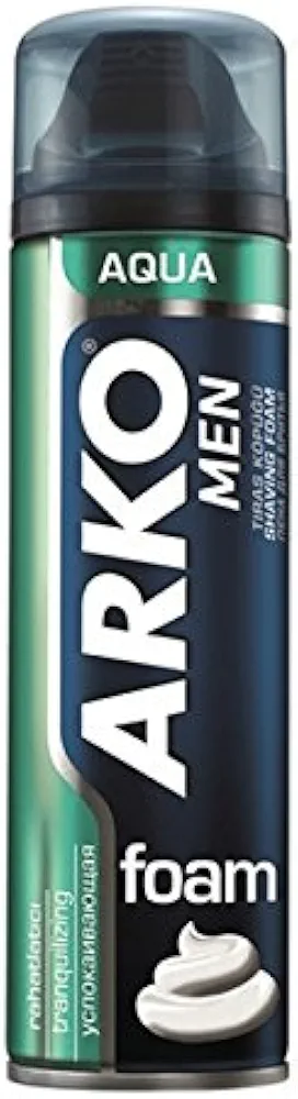 Arko Shaving Foam, Aqua, 6.7 Ounce