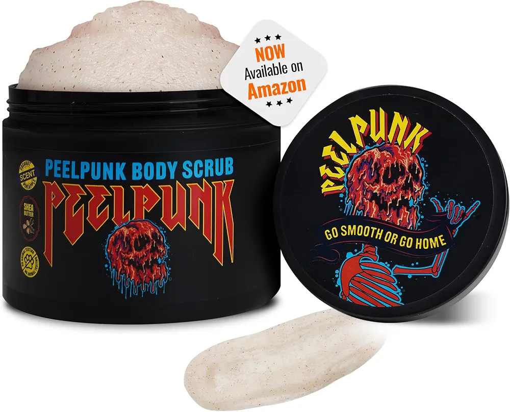 [Amazon Exclusive] PEELPUNK Exfoliating Body Scrub | JUMBO SIZE | Ideal Spa Gift for Pampering Self-Care | Ultra Hydrating Shea Sugar Scrub for All Skin Types | Nourishing Body Exfoliator 17.6oz